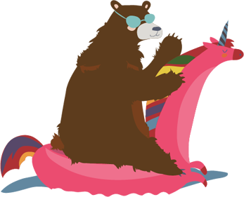 Bear on floatie